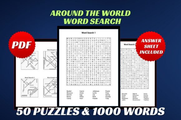 Around the World Word Search for Adults: A Journey Through Puzzles and Places