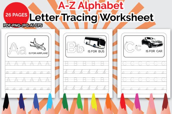 ATO Z Alphabet Letter Tracing Worksheet