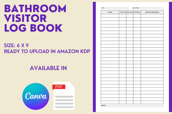 Bathroom Visitor Log Book - KDP Interior: A Strategic Tool for Entrepreneurs and Creators