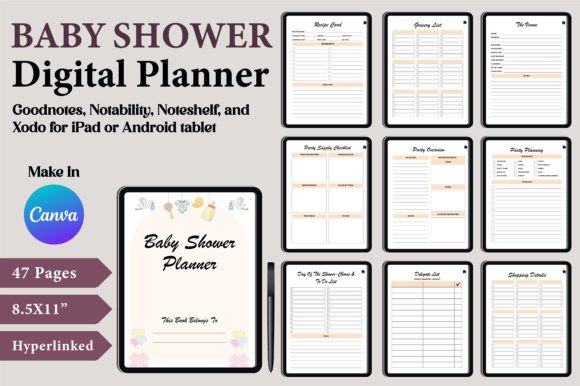 Editable Digital Baby Shower Planner: A Must-Have for Stress-Free Planning