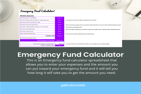 Emergency Fund Calculator Spreadsheet