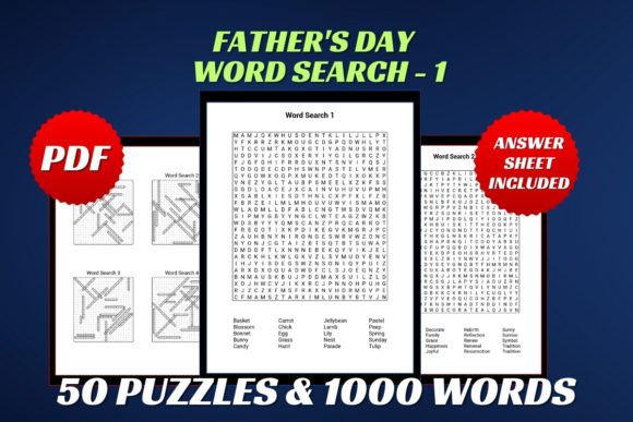 Father’s Day Word Search for Adult 1