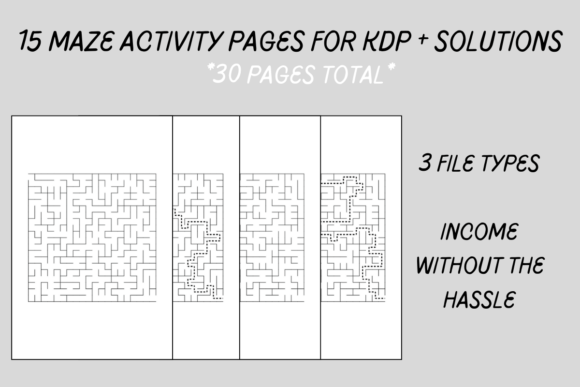 KDP Maze Activity Pages 30 Pages