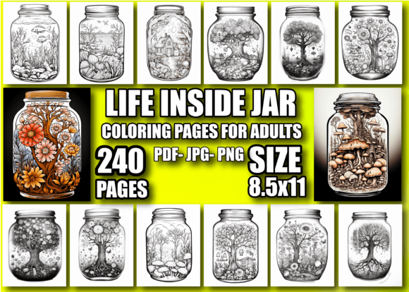 Life Inside Jar Coloring Book-V2: A Unique Journey Through Imaginative Scenes