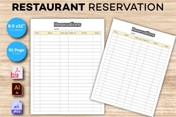 Restaurant Reservation Book 2024