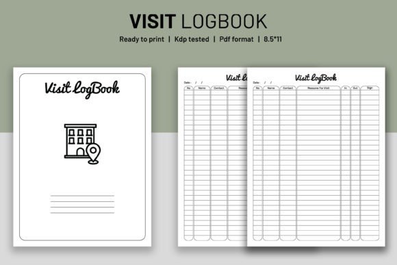 Visit Log Book KDP Interior
